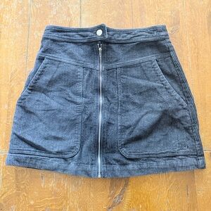 Altar'd State Black Corduroy Skirt